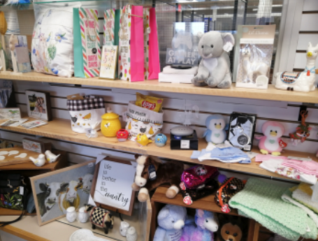 a photo of the inside of the SMH giftshop, where visitors can purchase gifts, snacks, drinks and more. 